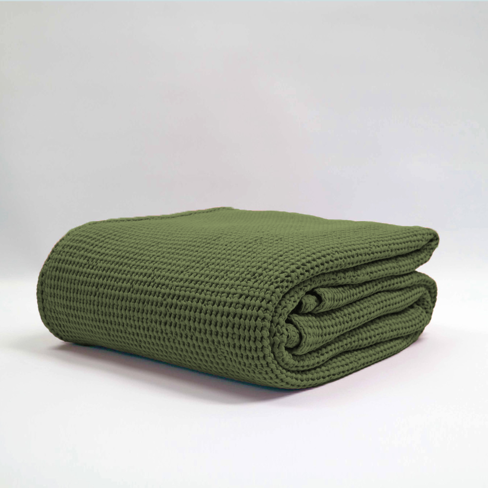 Bliss Stonewashed Cotton Waffle Blanket