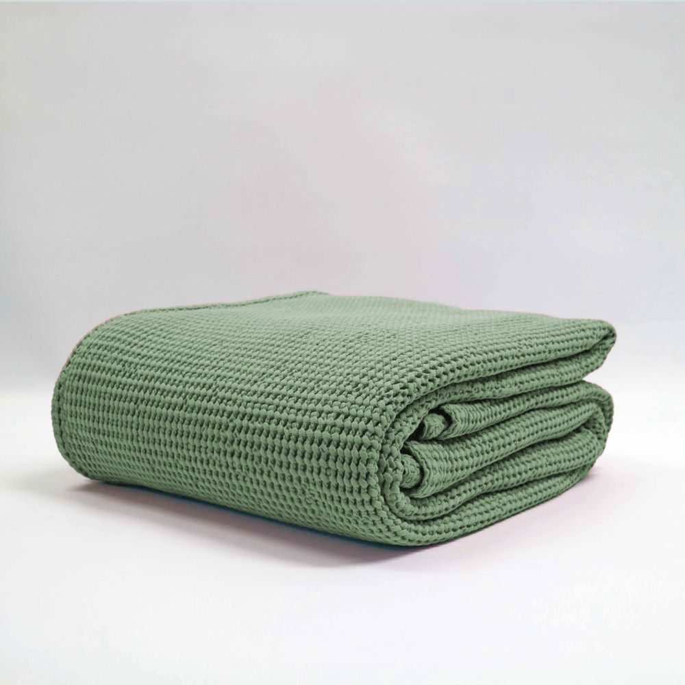 Bliss Stonewashed Cotton Waffle Blanket