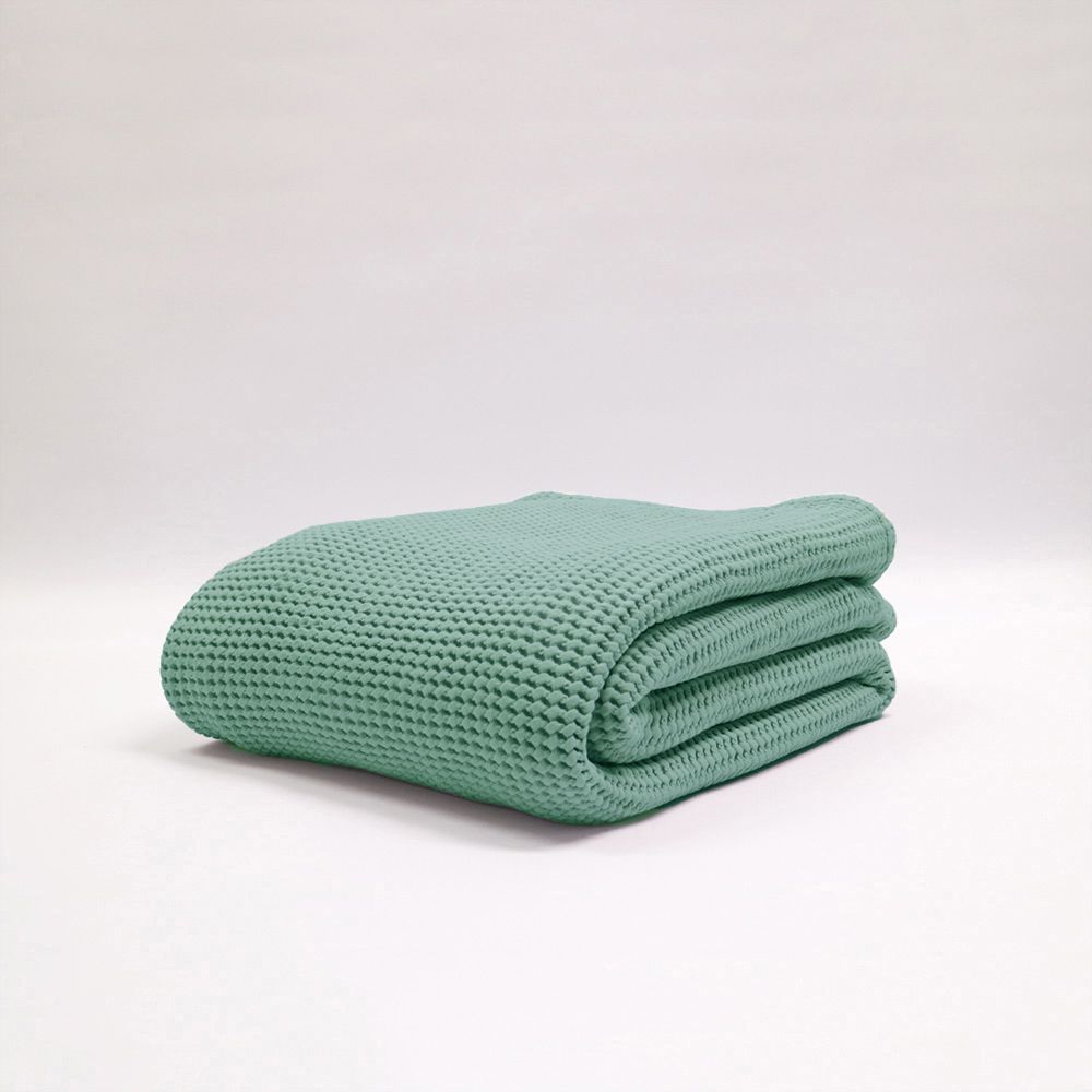 Bliss Stonewashed Cotton Waffle Blanket