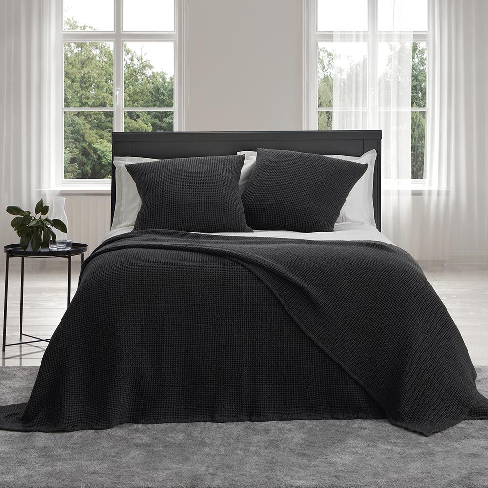 Bliss Stonewashed Cotton Waffle Blanket