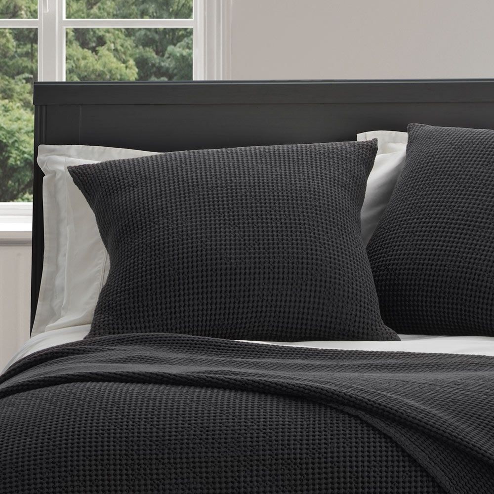 Bliss Stonewashed Cotton Waffle Euro Pillow