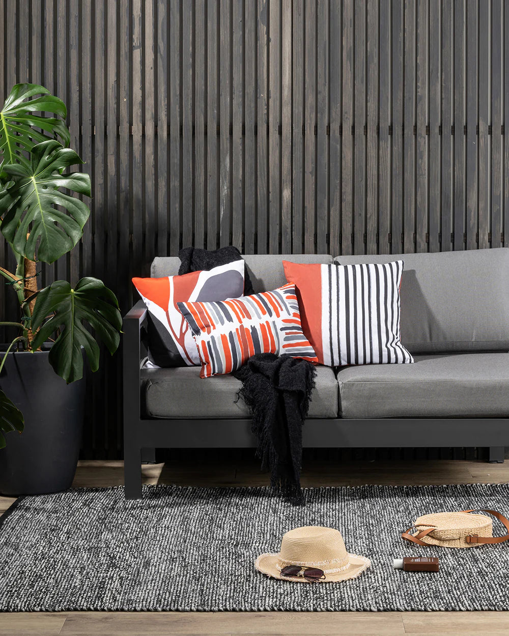 Painted Stripe Outdoor Cushion