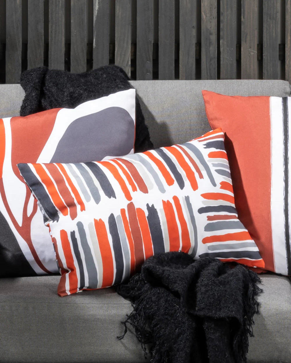 Painted Stripe Outdoor Cushion