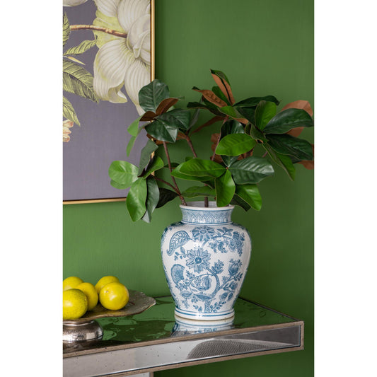 Porcelain Blue and White Round Vase