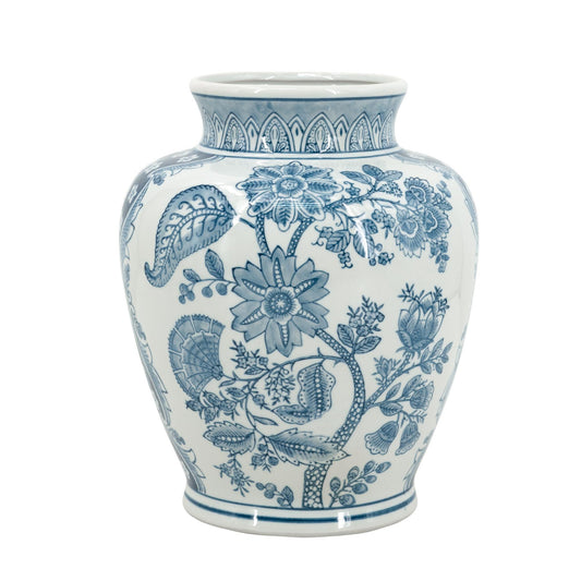 Porcelain Blue and White Round Vase