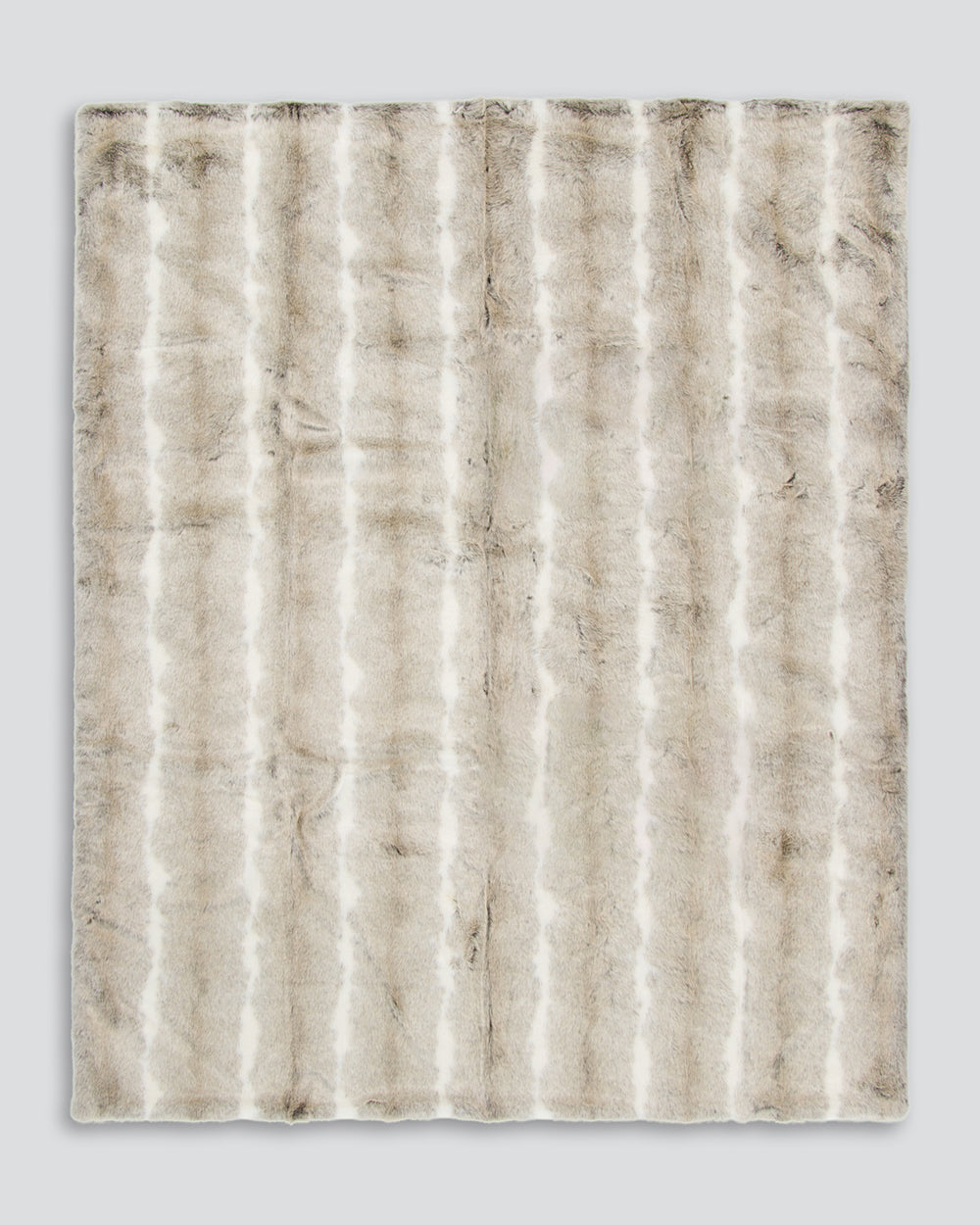 Luxury Imitation Fur Throw - Silver Rabbit