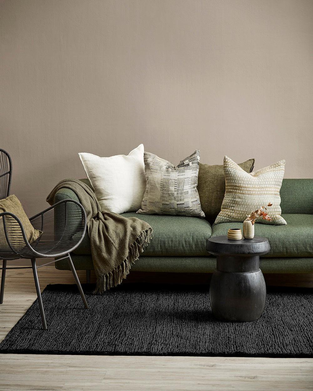 Solano Cushion - Silk & Linen - Feather Fill