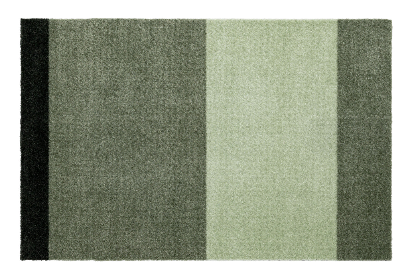 Rectangular rug with horizontal striped pattern on a white background