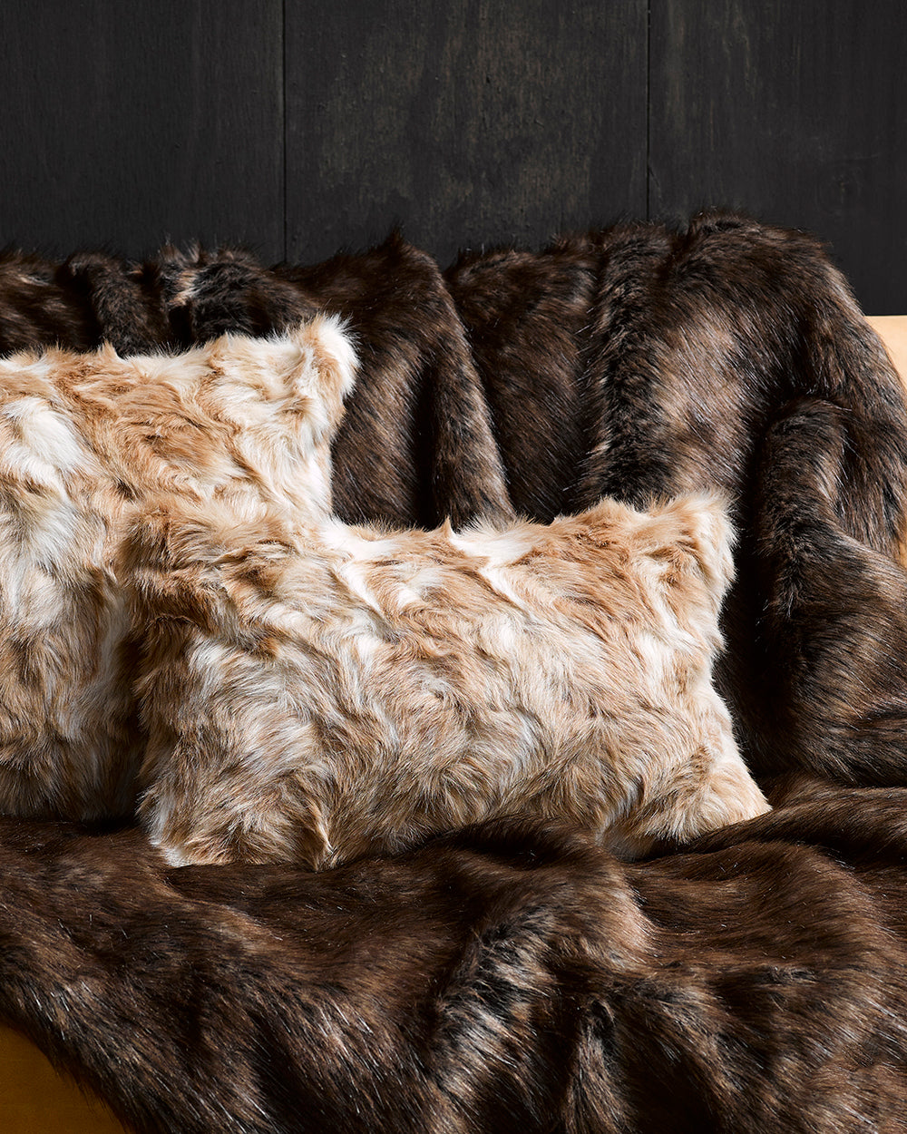 Luxury Imitation Fur Cushion - Vintage Squirrel Fawn