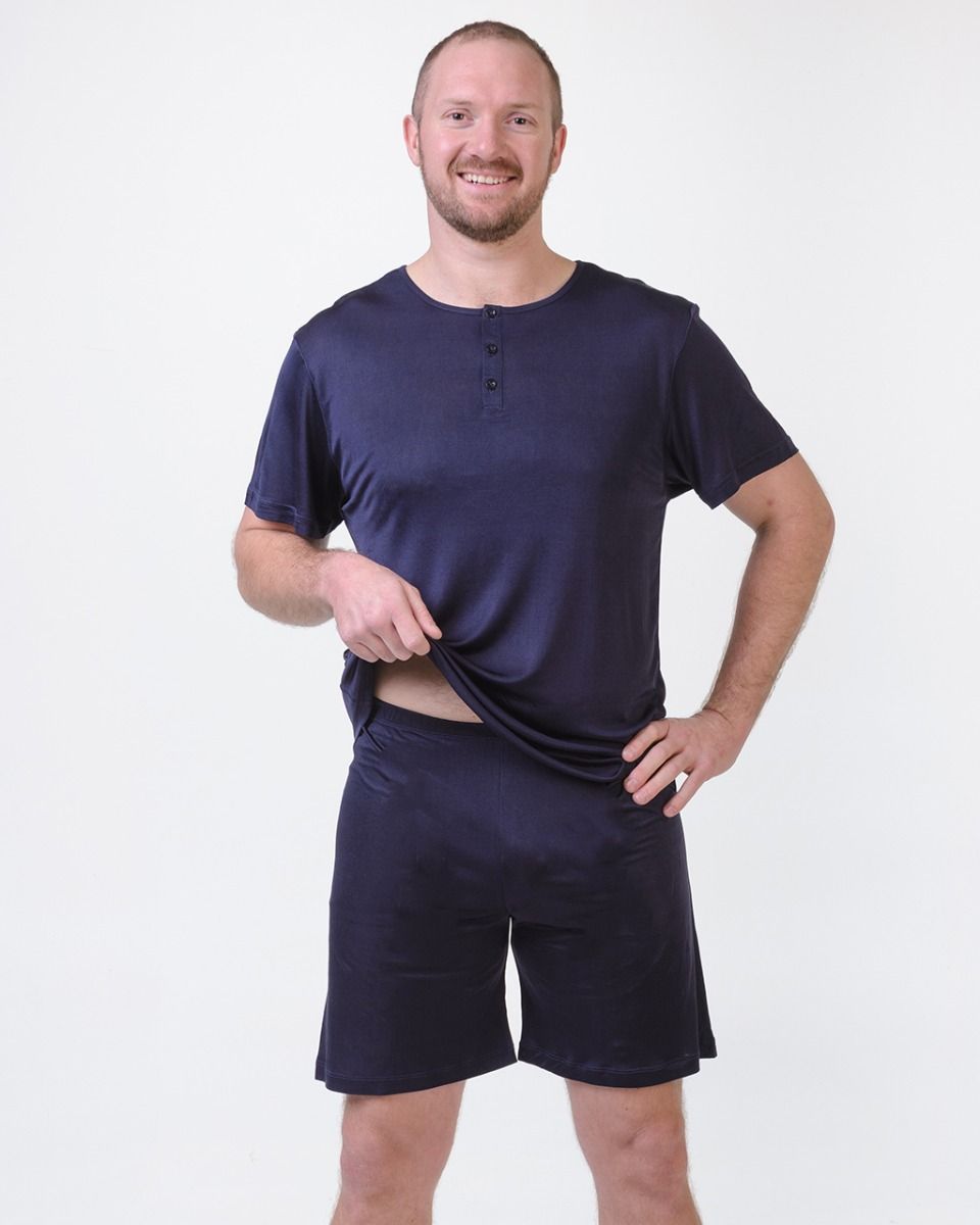 Mens silk pyjamas - silk pyjama top teeshirt