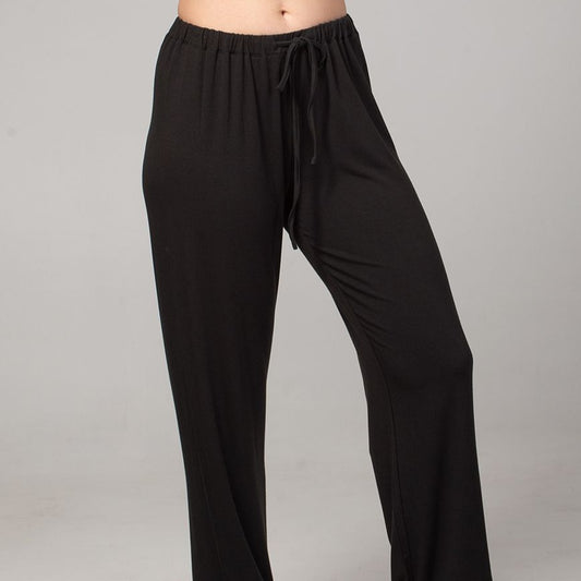 Bamboo loungewear leisure pant bottoms - black or grey. NZ loungewear or sleepwear in soft bamboo viscose