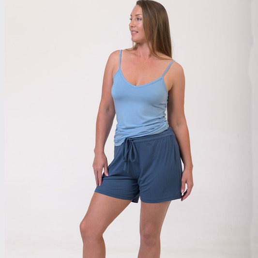Bamboo pyjama shorts in blue