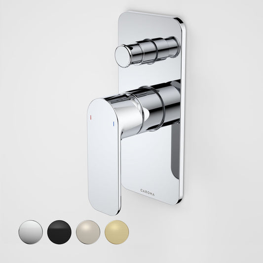 Caroma Luna bath and shower mixer with diverter Chrome
