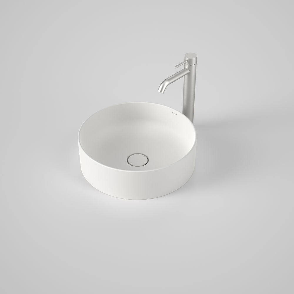 Liano II 400mm round above the counter basin in matte white