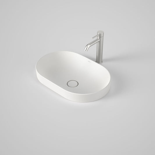 Liano II 530mm pill inset basin matte white Caroma