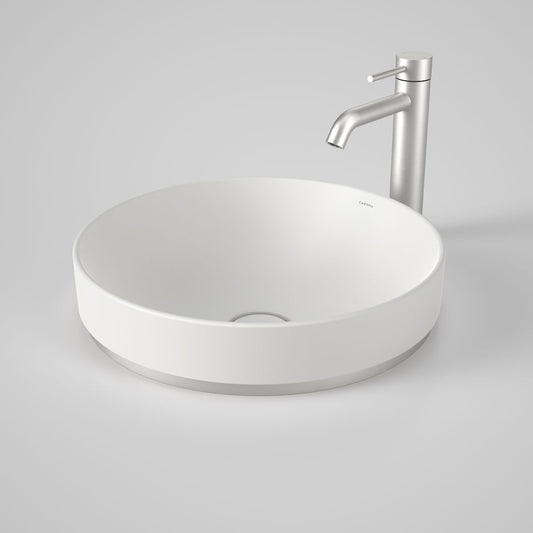 Liano II basin mixer and dress ring in brushed nickel