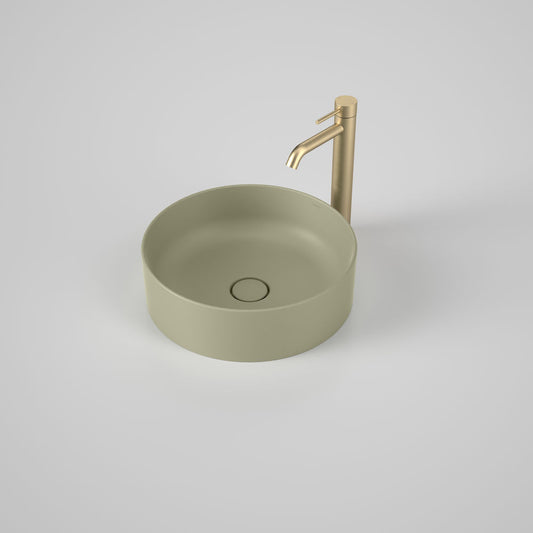 Liano II 400mm above counter basin in matte green