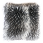 Alaskan wolf imitation fur cushion