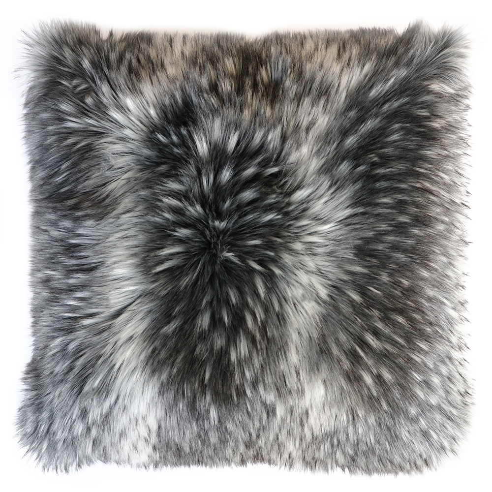 Luxury imitation fur cushion , Alaskan Wolf by Heirloom for New Zealand interiors