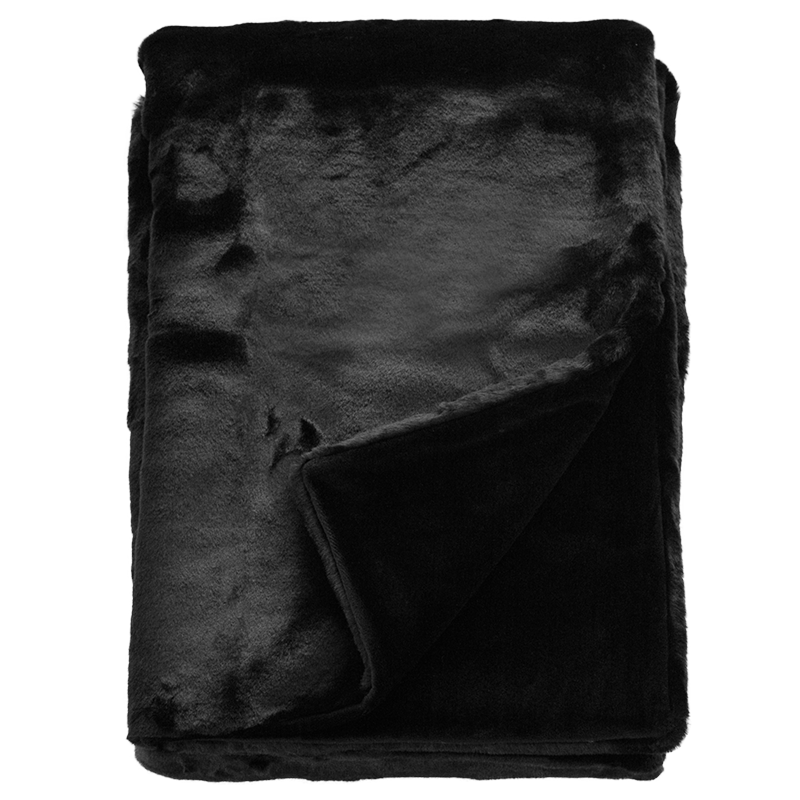 Luxury faux fur Black Panther cushion in black skin from Heirloom. These are the best fake fur throws, super soft for NZ interior design