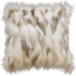Luxury faux fur throw in cream and brown from Heirloom.  These are the best fake fur throws and cushions, super soft for NZ interior design. Snowhare.