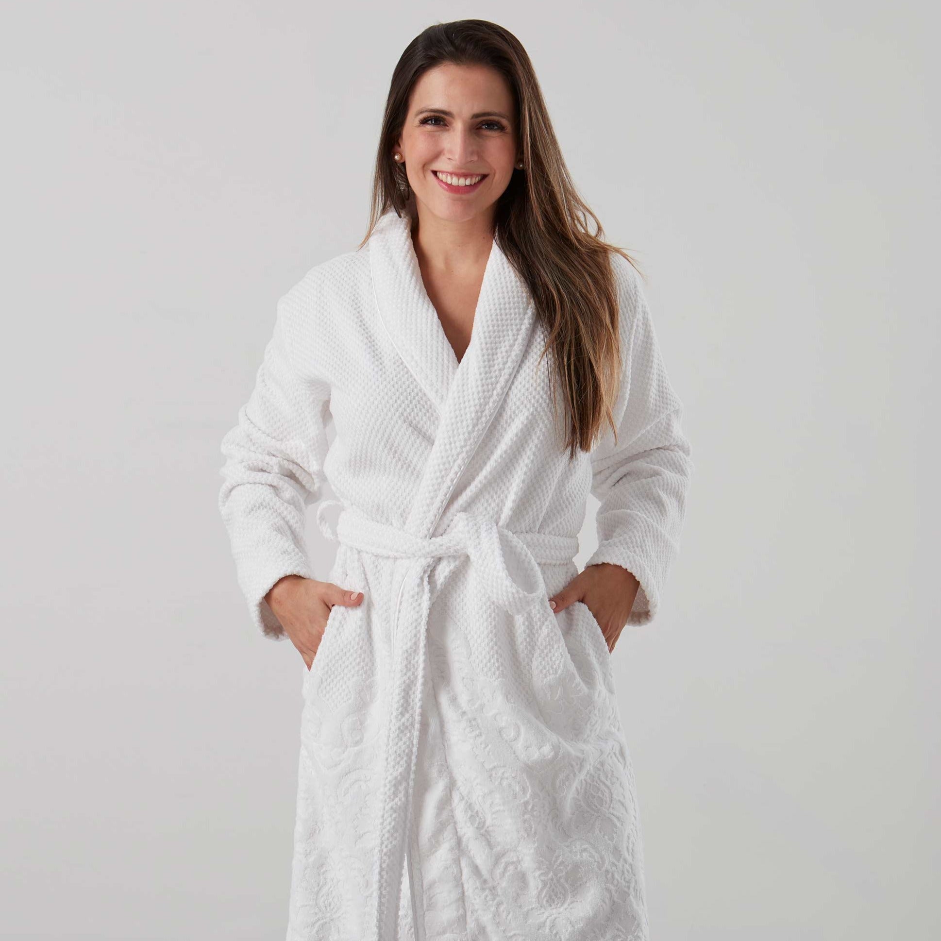 Cotton Velour Gia Bath Robe - 4 colours – My Sanctuary NZ