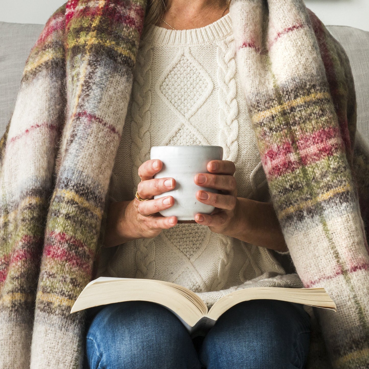 Soft Mohair luxury throws from Glamorous Goat. Mohair throw in Hawea Heather available at My Sanctuary
