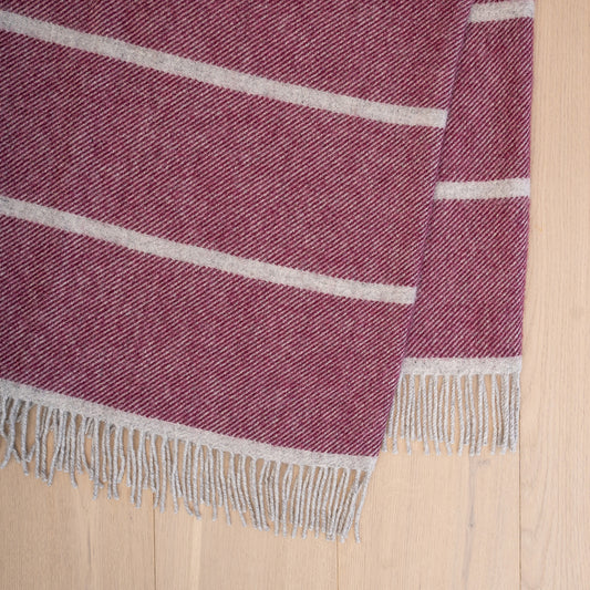 Hellister wool throw in mulberry from Weave Home