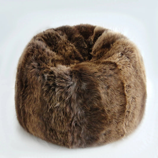 New Zealand long wool sheepskin bean bag natural