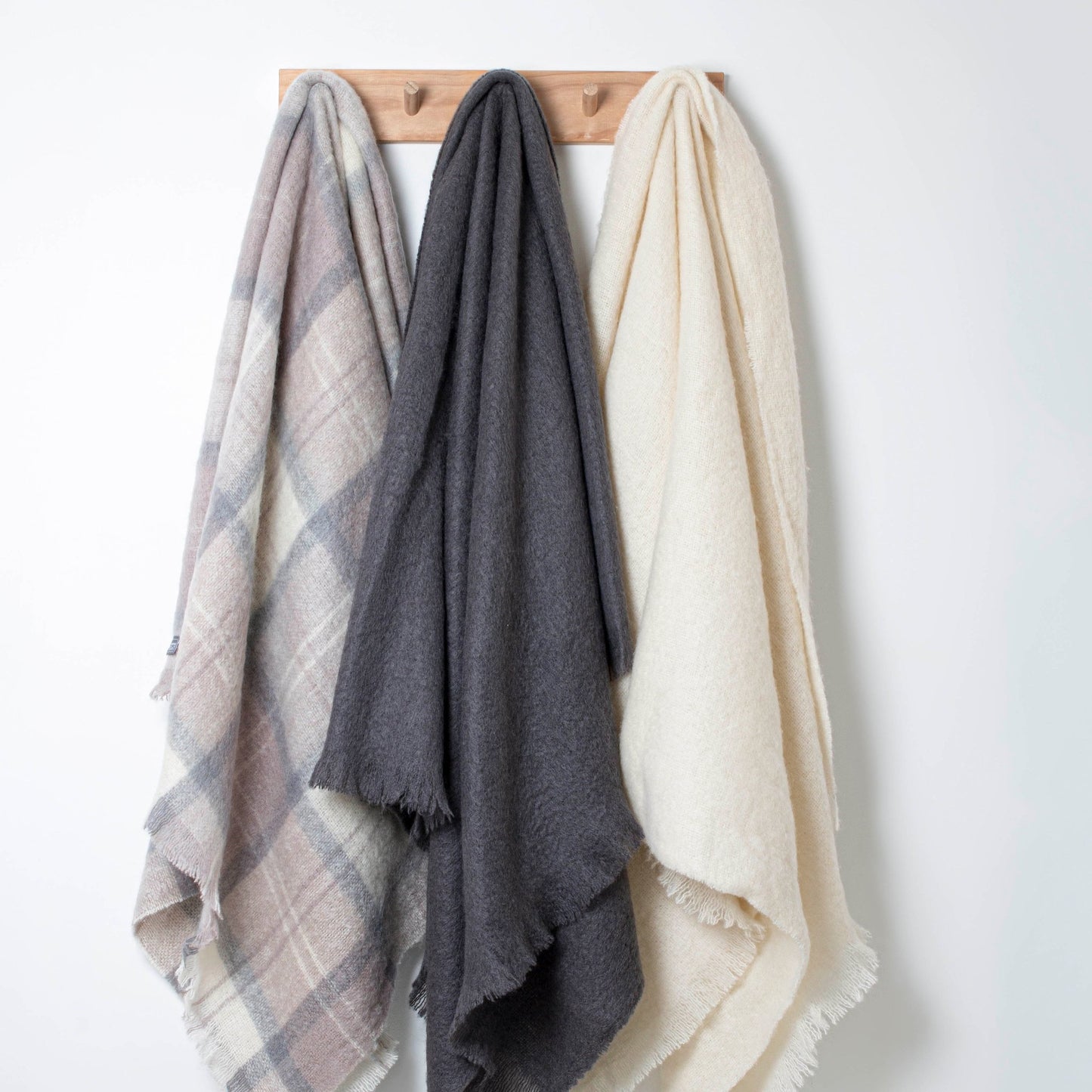 Soft Mohair luxury throws from Glamorous Goat. Mohair throw in Charcoal available at My Sanctuary