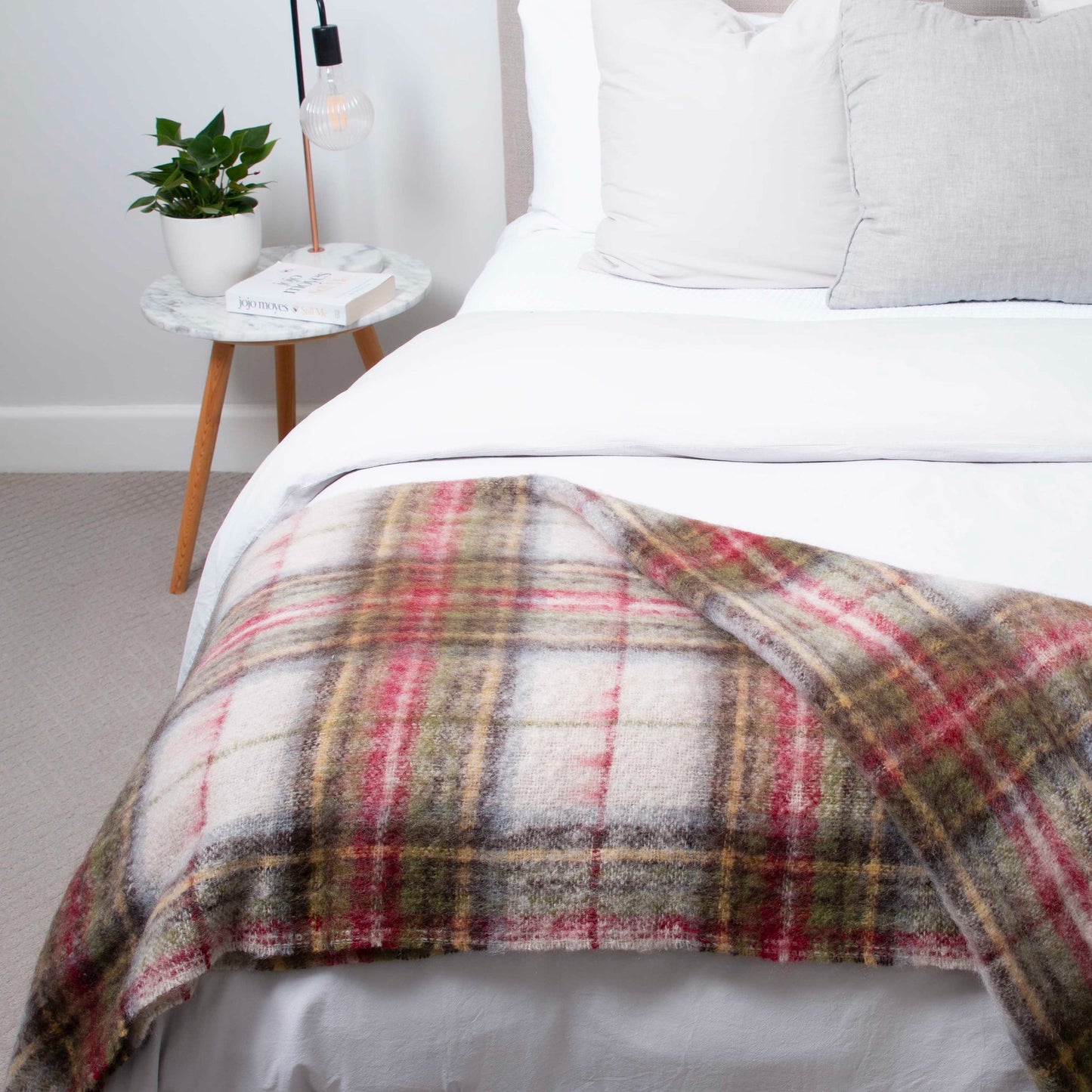 Soft Mohair luxury throws from Glamorous Goat. Mohair throw in Hawea Heather available at My Sanctuary