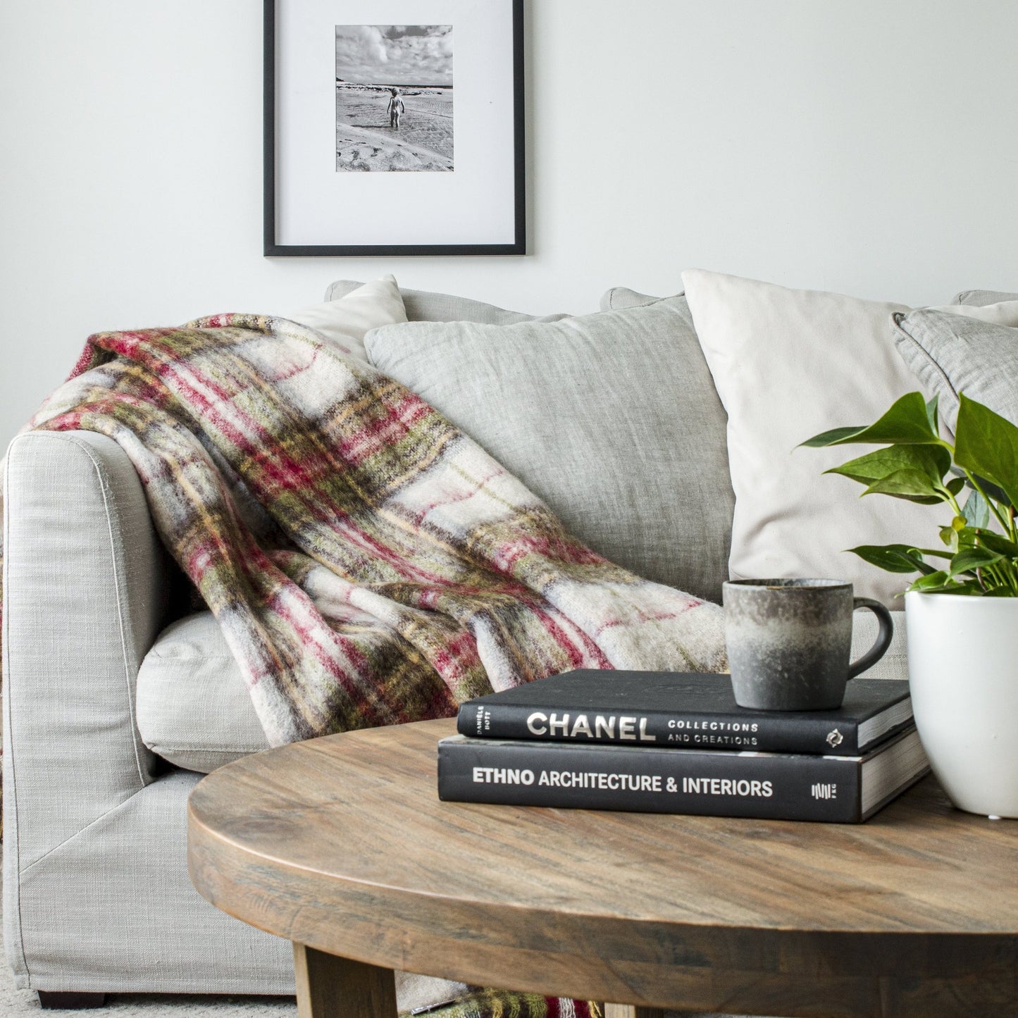 Soft Mohair luxury throws from Glamorous Goat. Mohair throw in Hawea Heather available at My Sanctuary