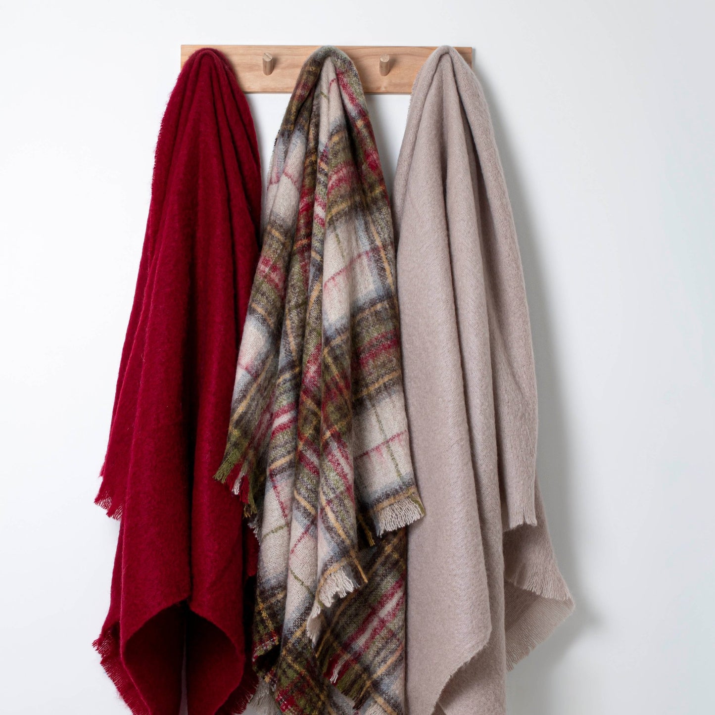 Soft Mohair luxury throws from Glamorous Goat. Mohair throw in Hawea Heather available at My Sanctuary