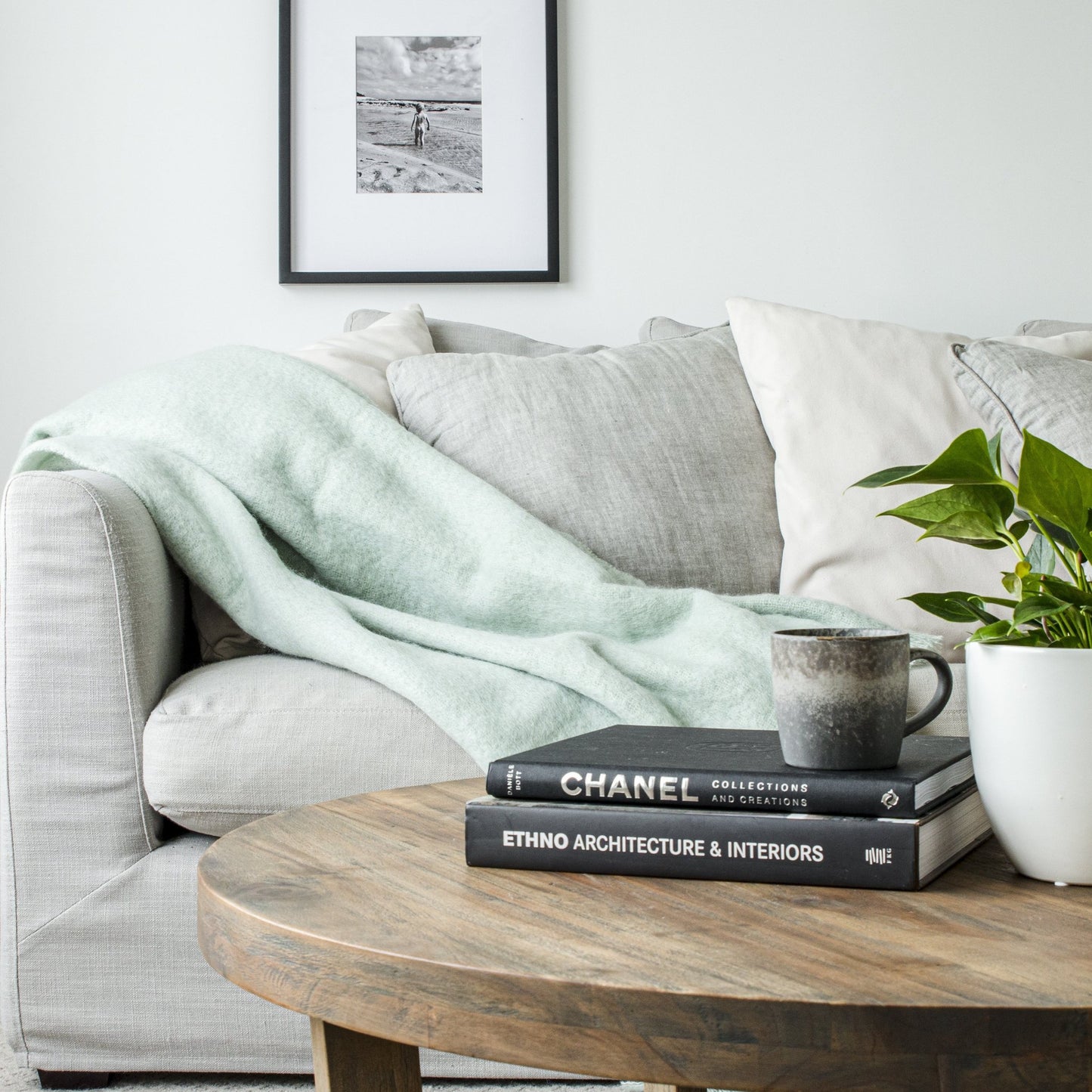 Soft Mohair luxury throws from Glamorous Goat. Mohair throw in mint green available at My Sanctuary