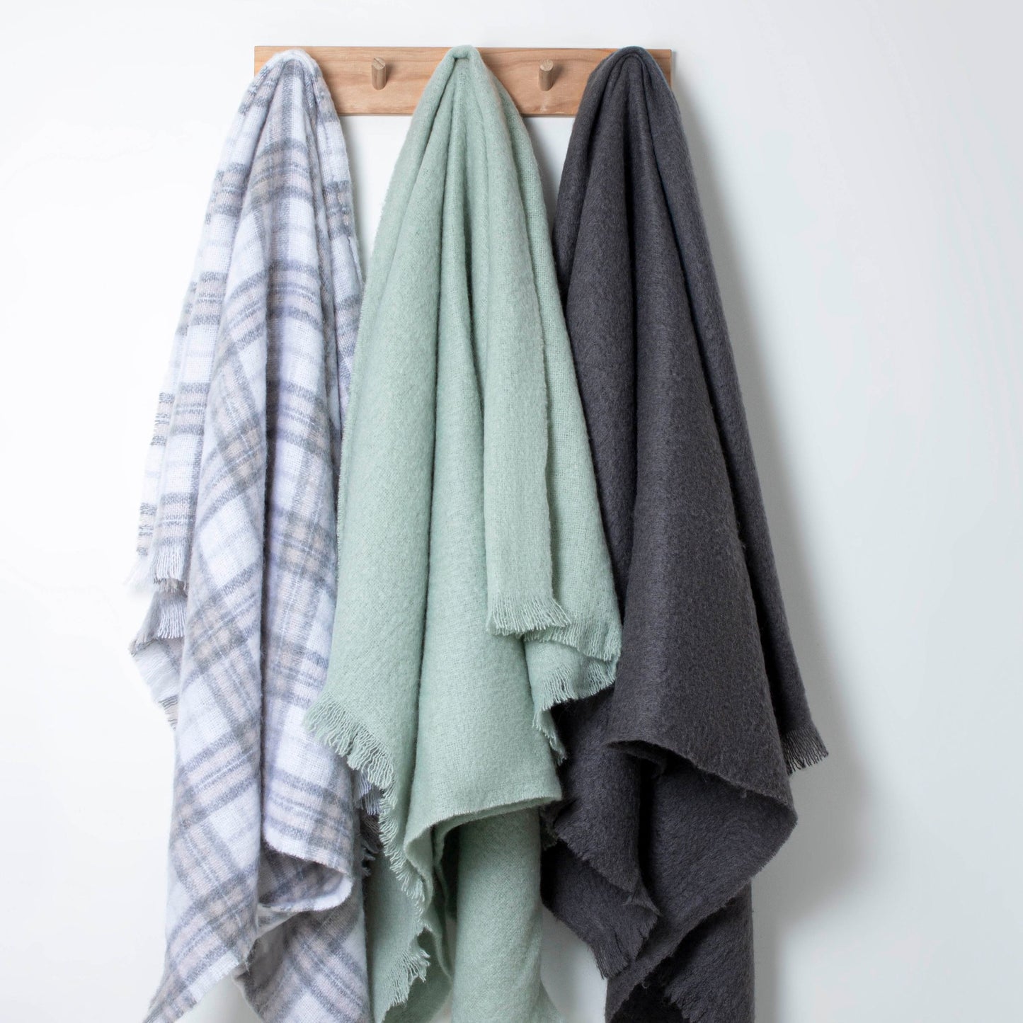 Soft Mohair luxury throws from Glamorous Goat. Mohair throw in mint green available at My Sanctuary
