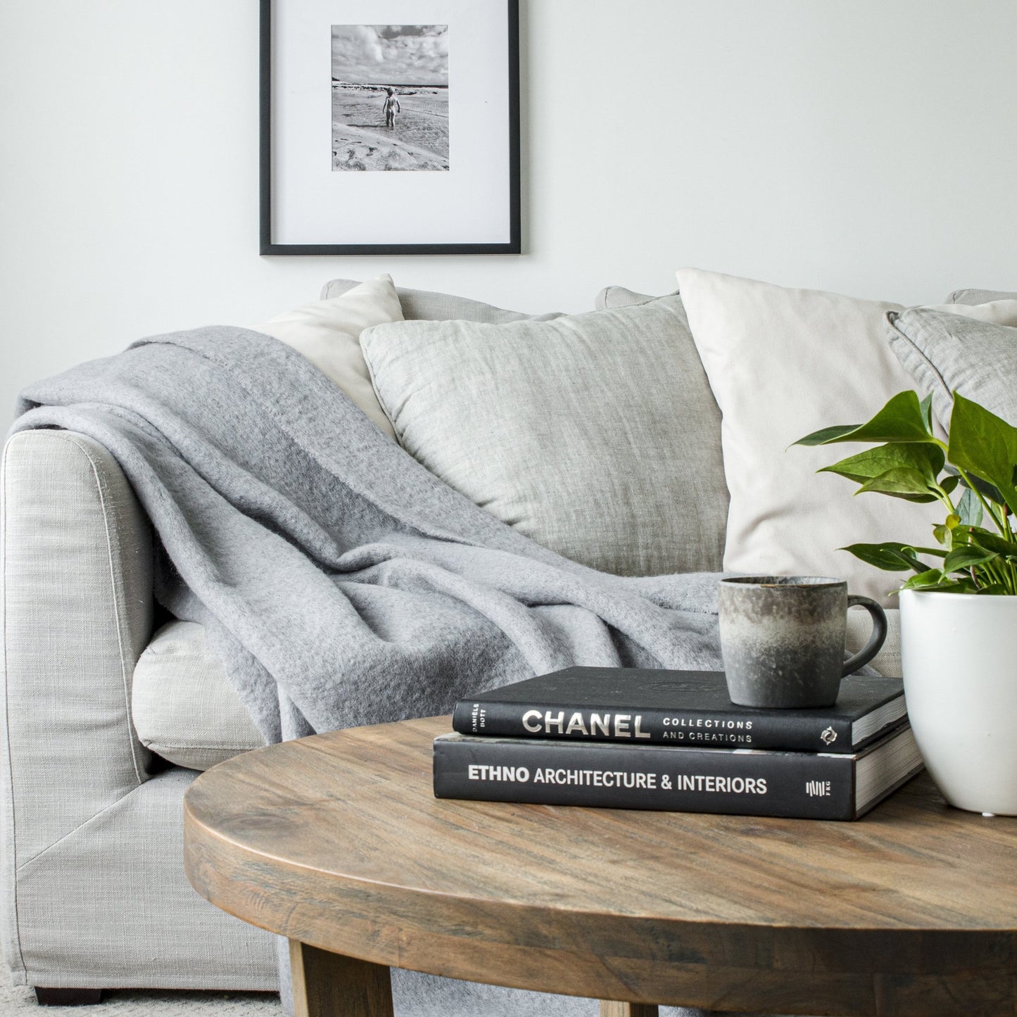 Luxury pure mohair throw in platinum grey. Mohair NZ available at My Sanctuary