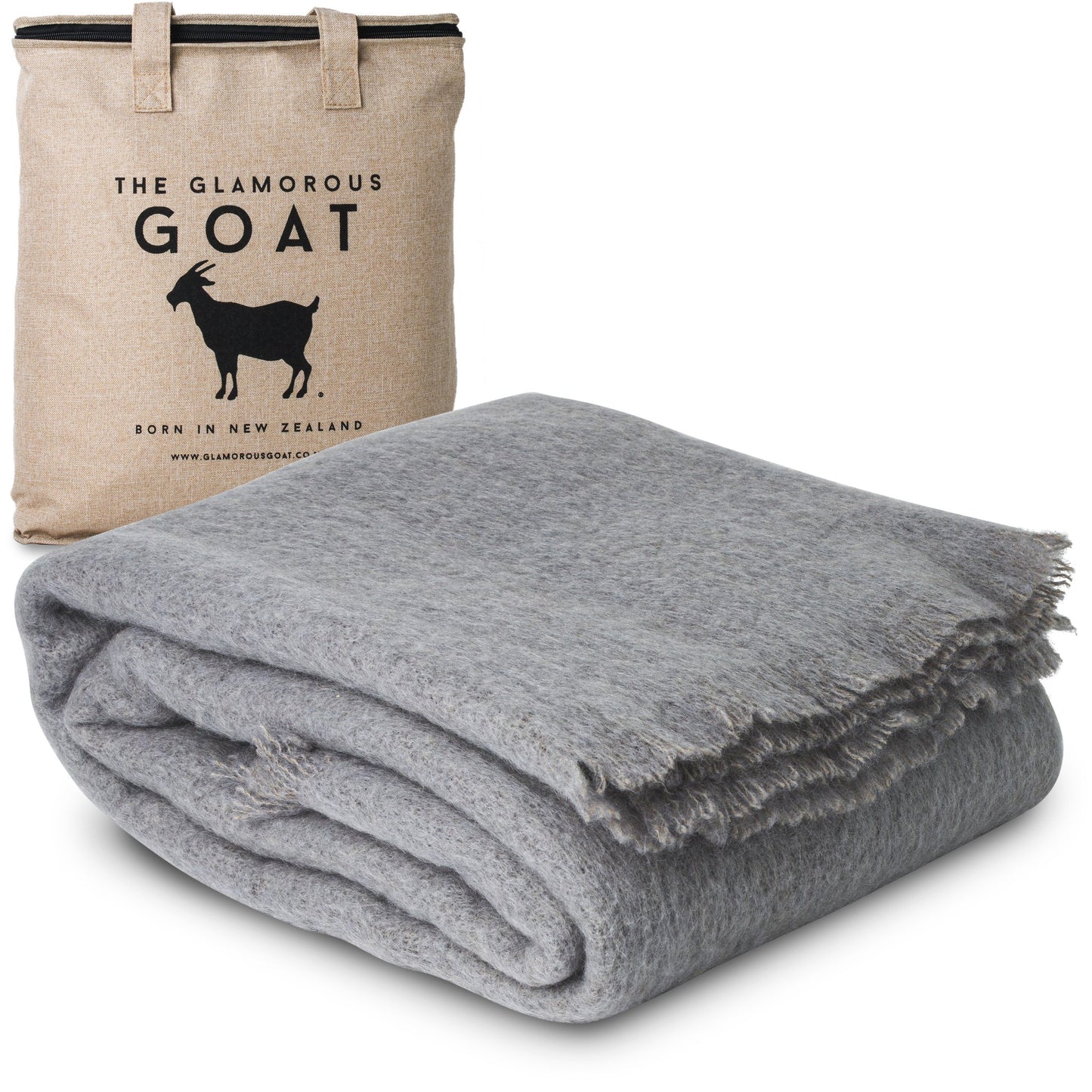 Luxury pure mohair throw in platinum grey. Mohair NZ available at My Sanctuary