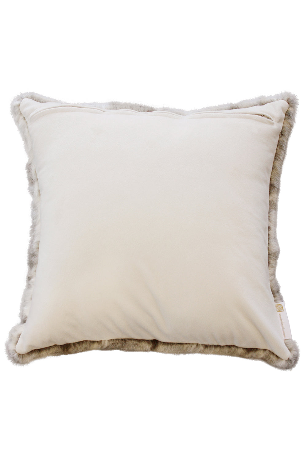 Imitation faux fur cushion in Mountain Rabbit