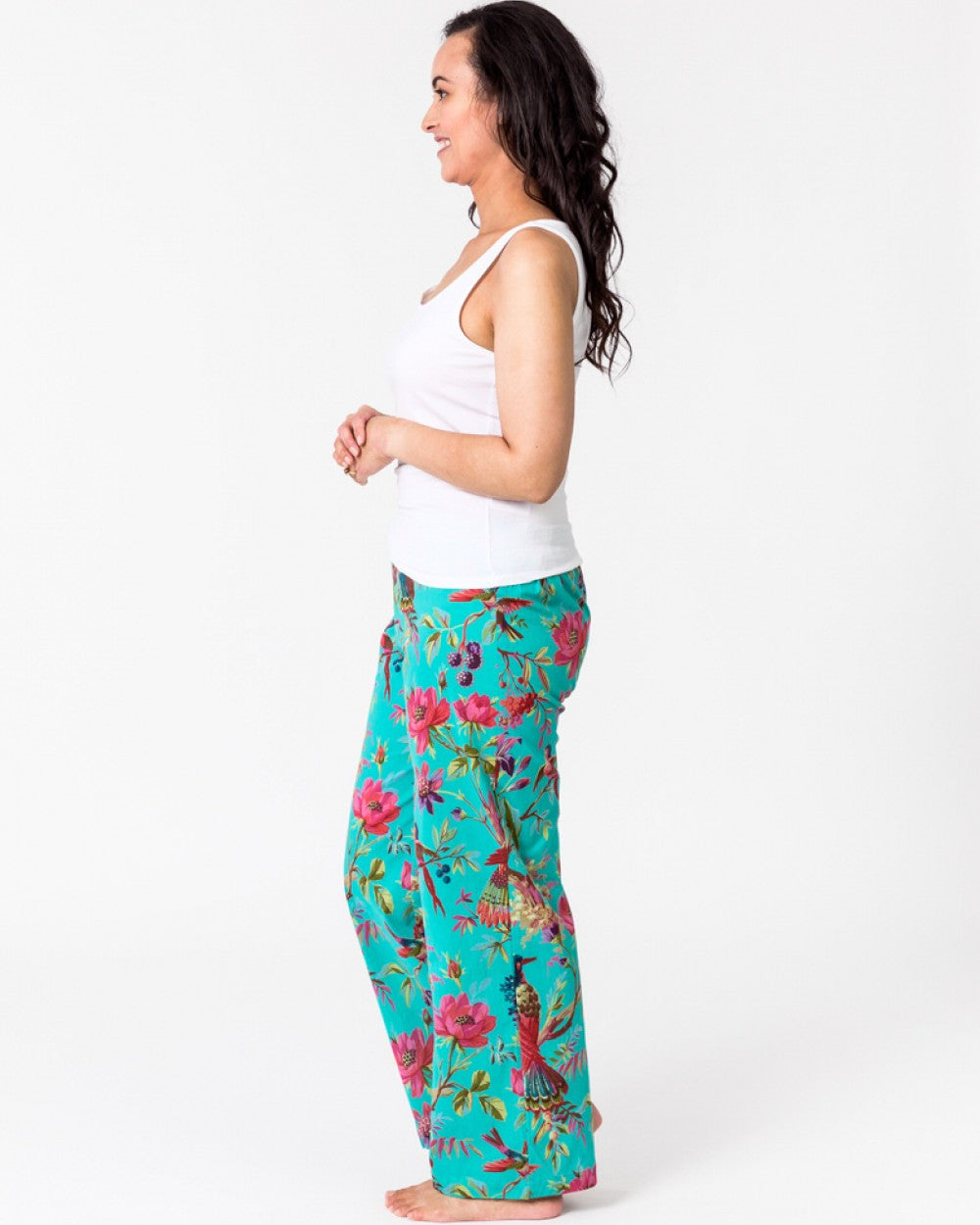 Paradise aqua green lounge pants pyamas with 2 pockets