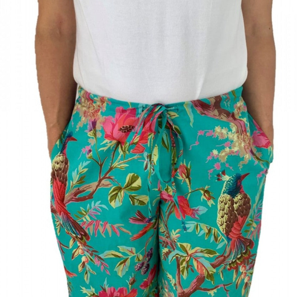 Paradise aqua green lounge pants pyamas with 2 pockets