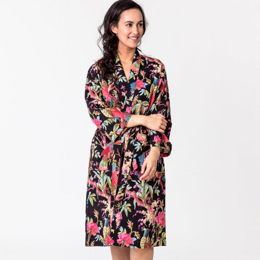 Paradise black kimono from Floressents