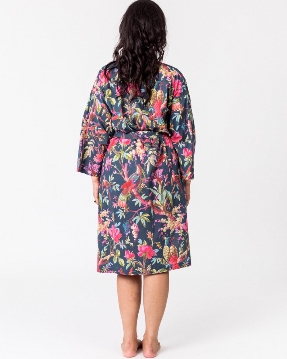 Paradise bluestone kimono robe