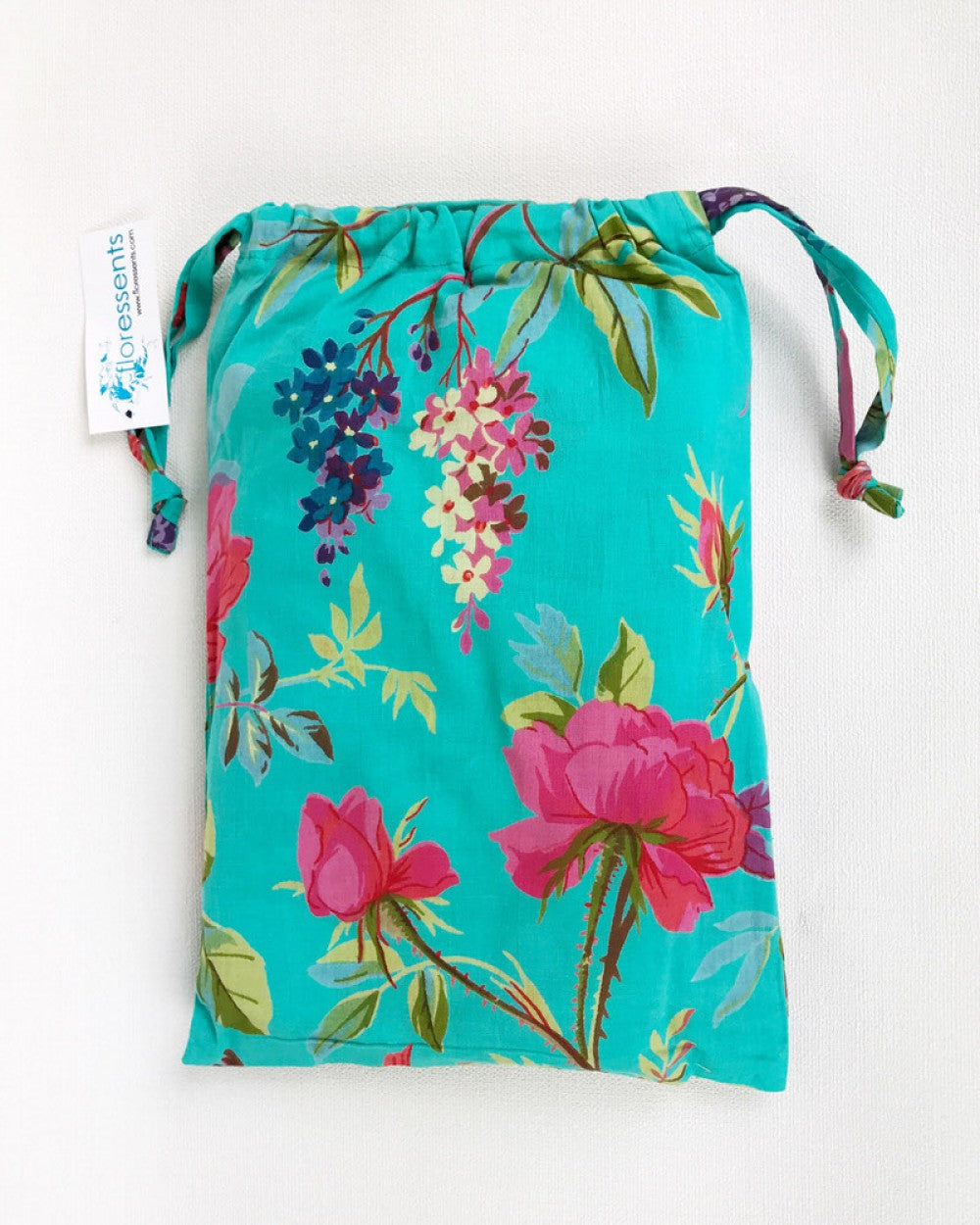 paradise aqua green kimono in cotton with belt