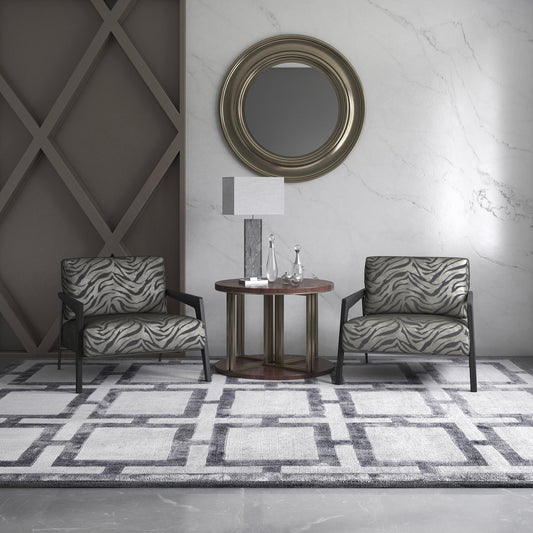 Sauvage cebra (zebra) print fabric from Warwick Fabrics on 2 occasional chairs