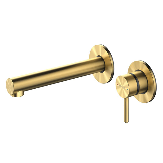 Methven Turoa Wall mounted basin mixer with spout, Brushed Gold TUWBGD