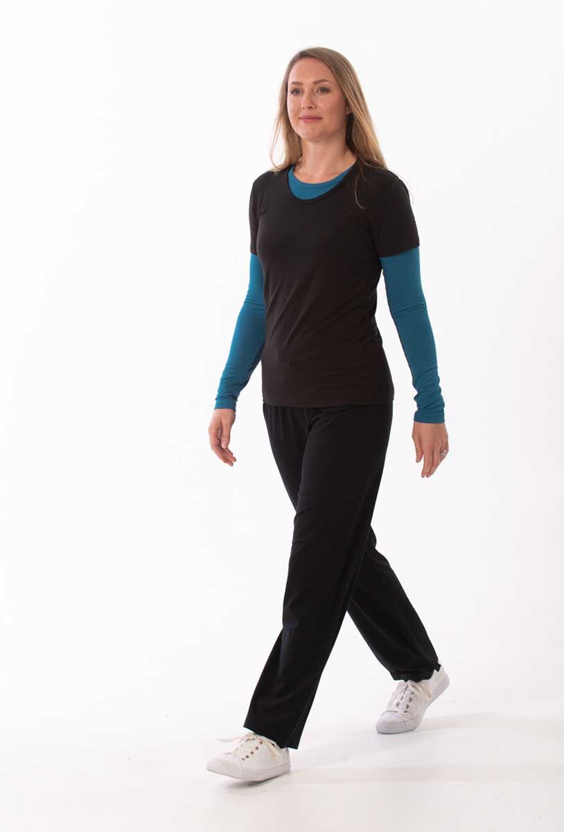 Bamboo loungewear leisure pant bottoms - black or grey. NZ loungewear or sleepwear in soft bamboo viscose
