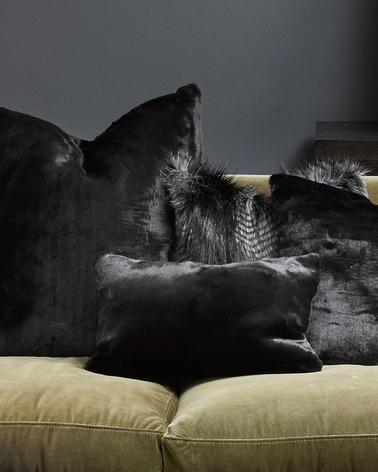 Black Panther imitation faux fur throw from heirloom