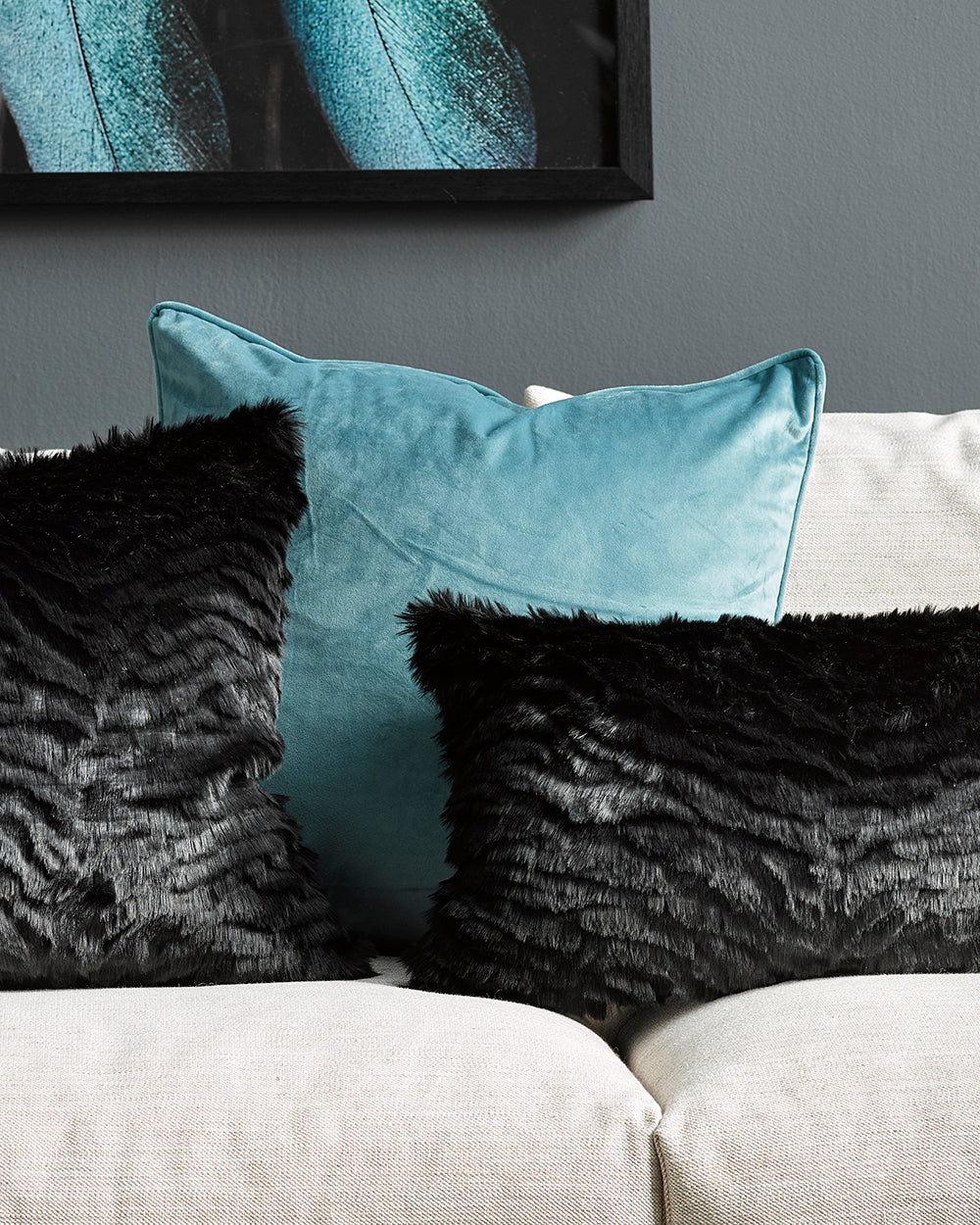 Luxury Imitation Fur Throw - Black Tiger