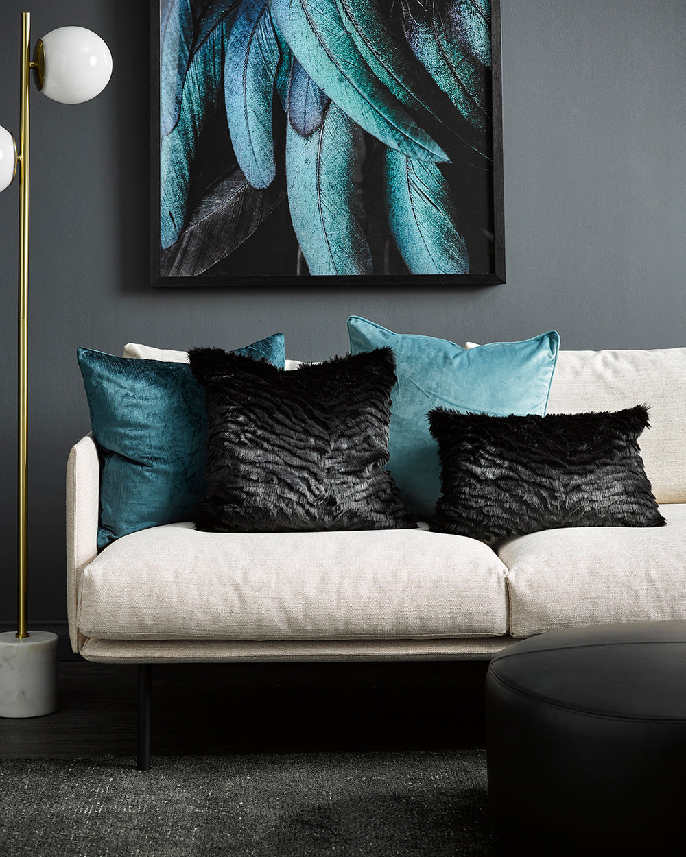 Luxury Imitation Fur Throw - Black Tiger