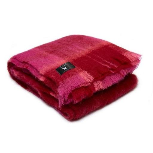 Soft Mohair luxury throws from Glamorous Goat. Mohair throw in Cromwell Cherry available at My Sanctuary